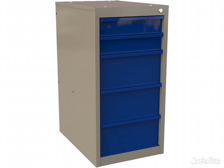 Верстак 1200 мм: 2 экрана, свет, тумба 5 ящиков