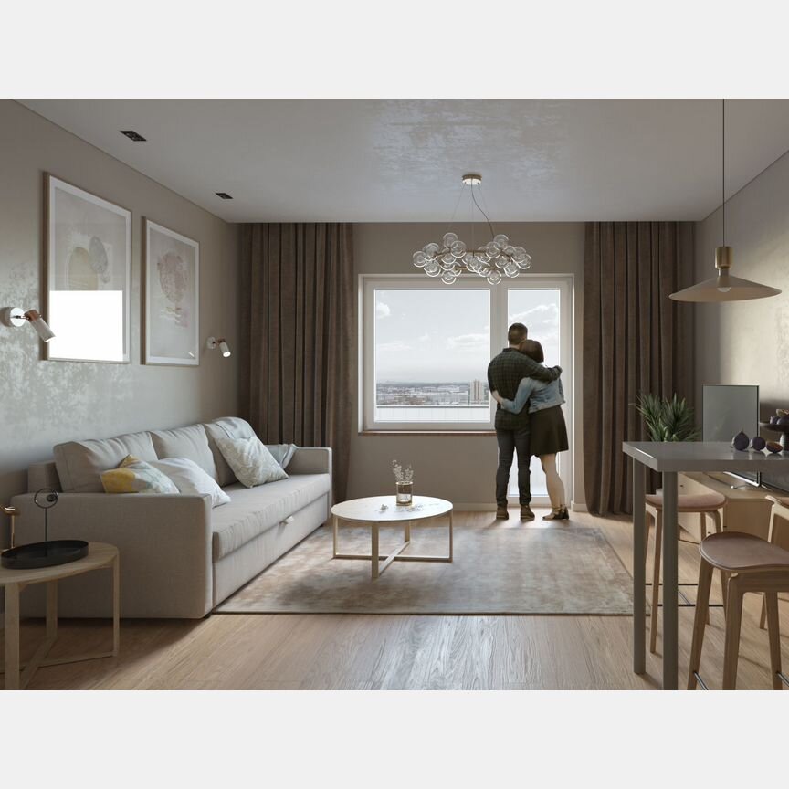 1-к. квартира, 45,5 м², 13/16 эт.