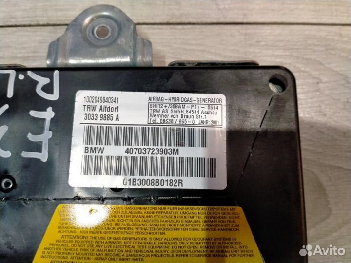 Airbag двери задний левый Bmw 525I E39 M54 2001/11