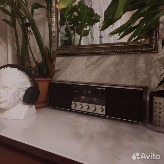 Panasonic радио с флип часами стерео, винтаж
