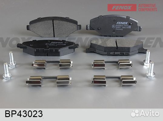 Колодки тормозные передние к-кт fenox BP43023