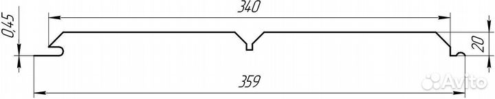Сайдинг Евробрус 359x0,45 св. серый