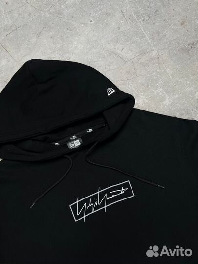 Yohji Yamamoto x New Era Hoodie Black Вышитый