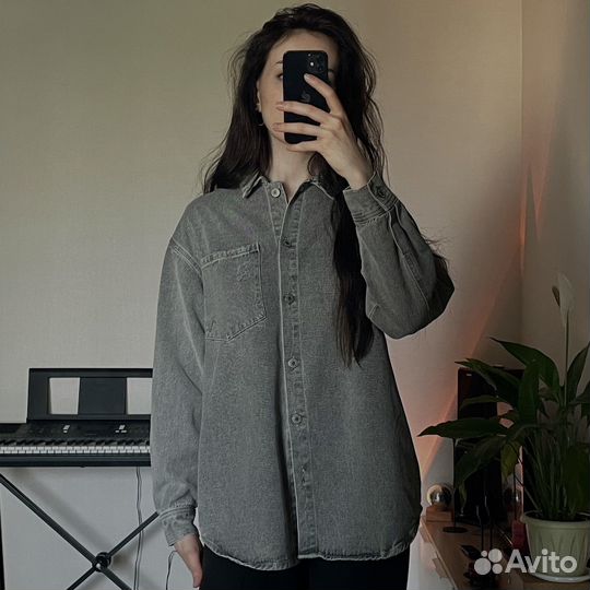 Джинсовая рубашка zarina