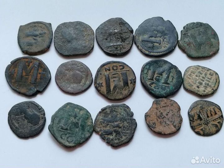 Античные монеты Византии Фоллис Редкие монеты