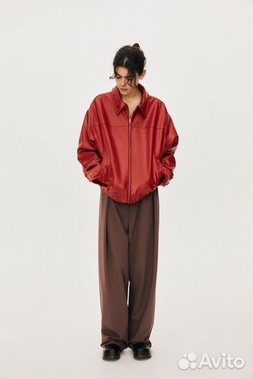 Бомбер из экокожи zara новая коллекция