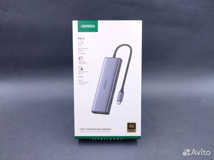 Хаб Ugreen 9-in-1 USB-C адаптер (новый) hub