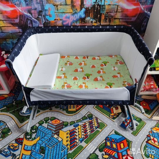 Детская кровать манеж с матрасом