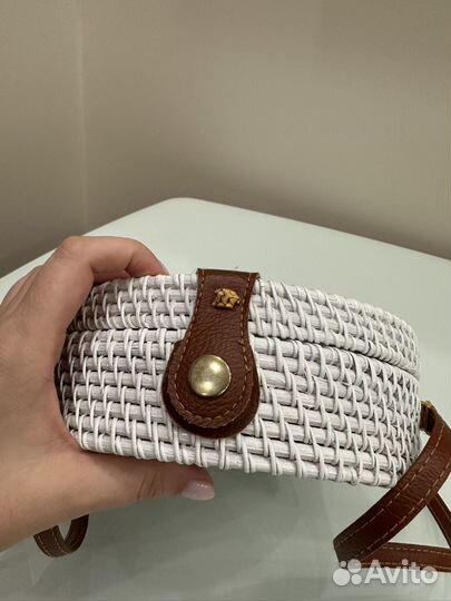 Сумка плетеная круглая