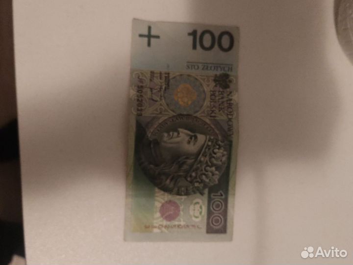 Банкнота 100 плоских злот