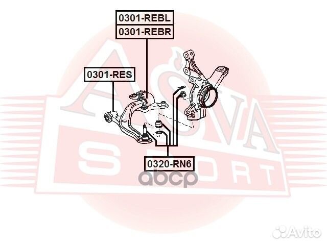 Опора шаровая honda stream RN6-RN9 2006-2014