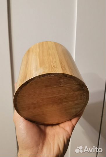 Горшок из бамбука в ванну или для декора