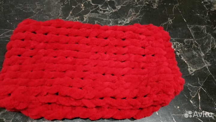 Плюшевый снуд ручной работы