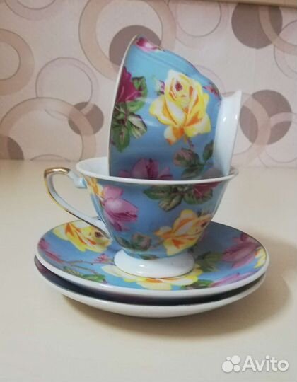 Посуда, чашка с блюдцем, чайная пара