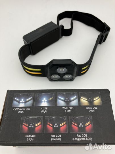 Налобный фонарик сенсорный датчик