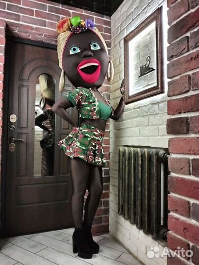 Ростовая кукла мулатка, подарок на свадьбу,др