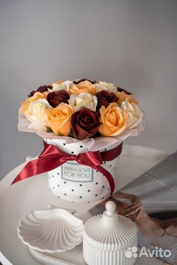 Букет из 19 мыльных роз