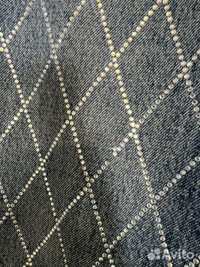 Джинсы zara 36 стразы