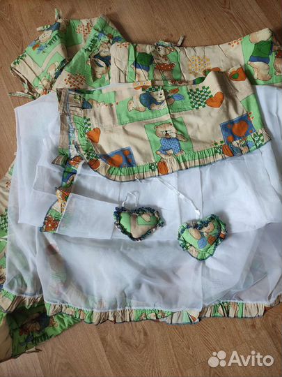 Бортики с балдахином на детскую кроватку