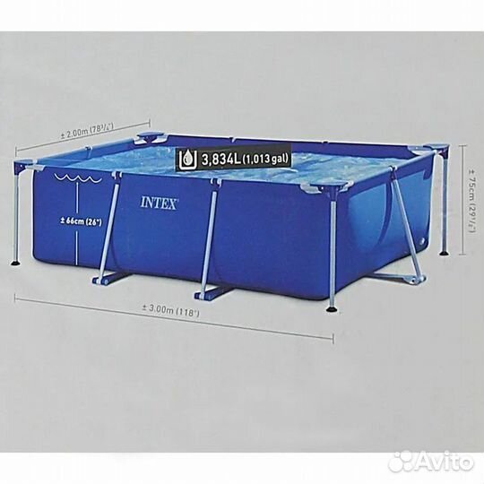 Каркасный бассейн 305:76 см с насосом