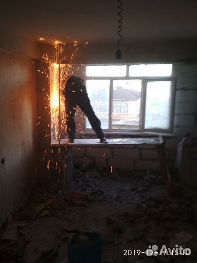 Алмазная Резка. Разрушение стен