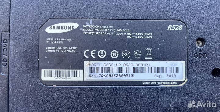 Ноутбук samsung R528