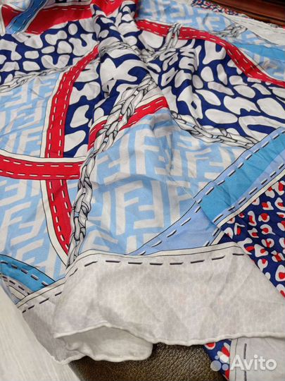 Платок fendi шелк ориг. hand made лимитка италия