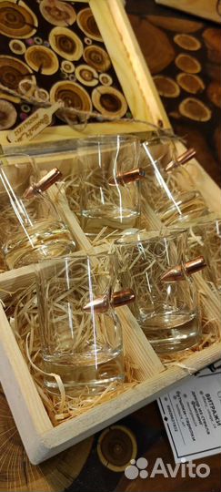 Рюмки с пулей в подарочном боксе