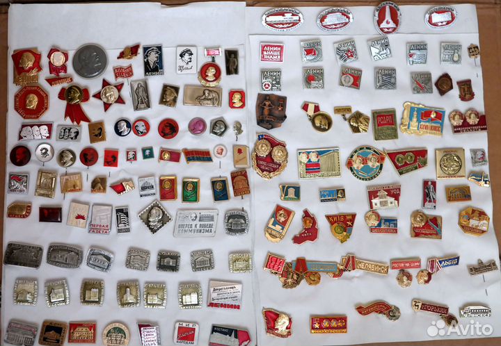 Значки СССР много