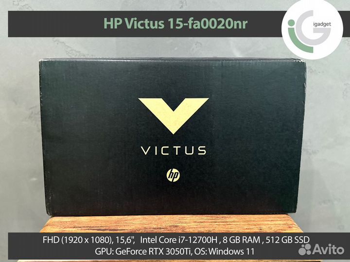 Ноутбук Victus by HP Gaming laptop 15-fa0020nr
