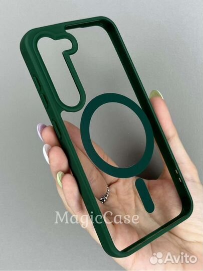 Чехол силиконовый на Samsung S23 зеленый