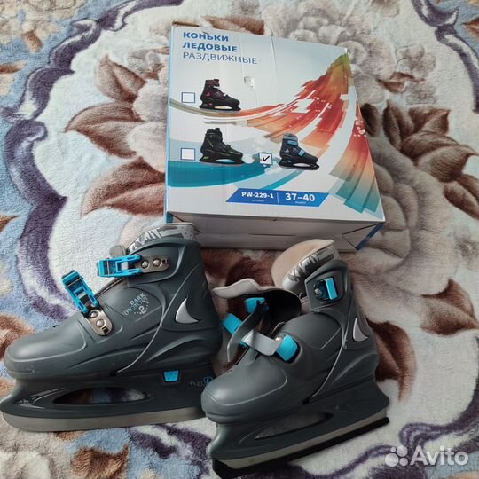 Коньки детские раздвижные 37-40