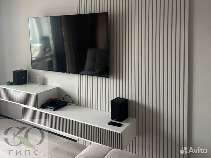 3D Гипсовые панели Рейки