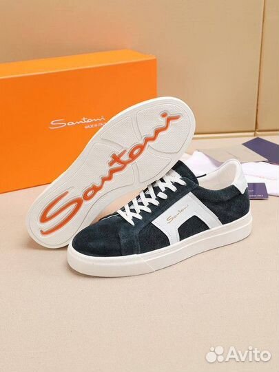 Кеды Santoni Замша