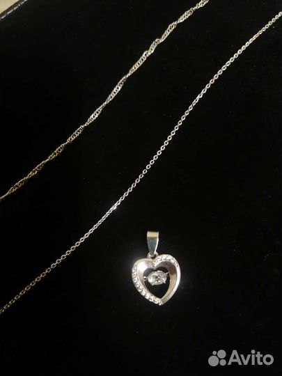 Цепочка женская серебро 925, подвеска