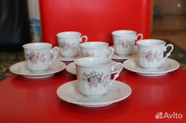 Фарфоровый кофейный набор 90-е. Турция.Новый