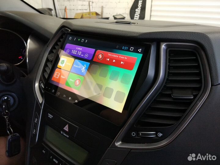 Штатная Нави - магнитола для Hyundai Santa Fe 12+