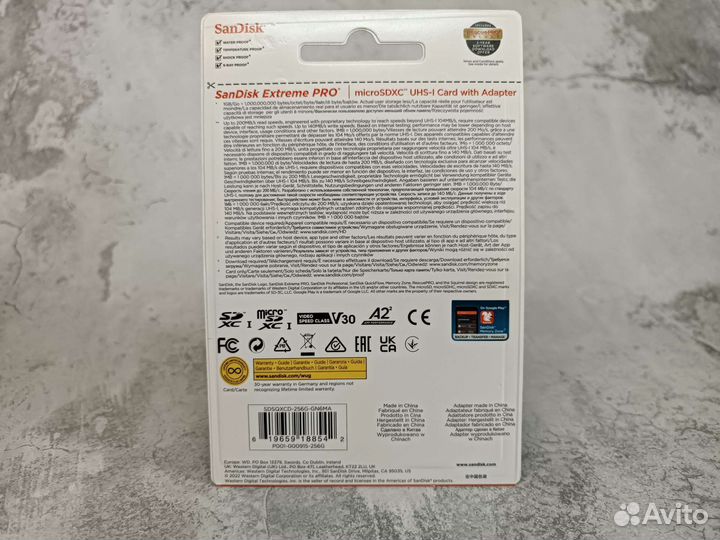 Карты памяти Sandisk Extreme Pro microsdxc-128Gb