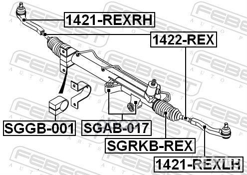 Тяга рулевая 1422-REX 1422-REX Febest