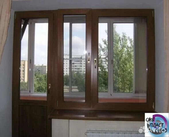 Балконный блок пвх в цвете