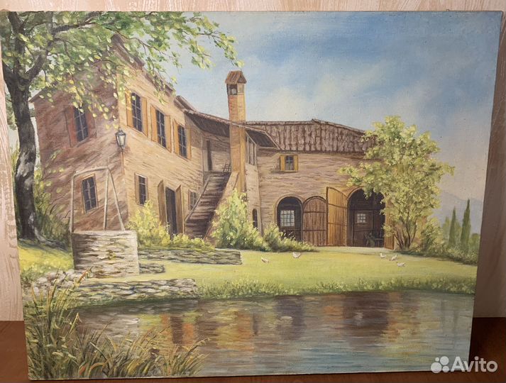 Крупная Картина Маслом на Холсте. Усадьба