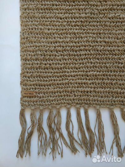 Коврик из джута с бахромой