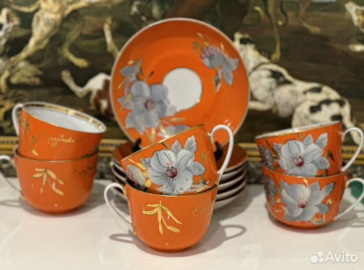 Сервиз чайный чайные пары Мальва Барановка