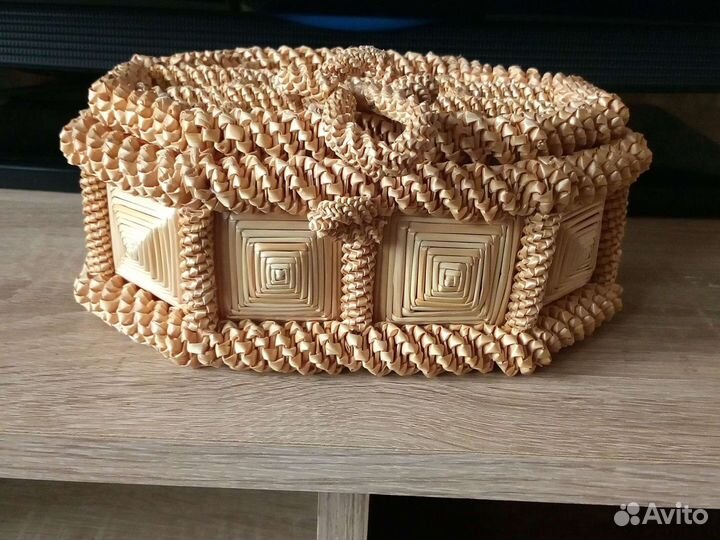 Шкатулка СССР плетёная