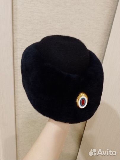 Женская шапка зимняя полицейская