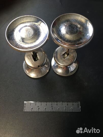 Дверные ручки круглые металл 2 шт. СССР винтаж