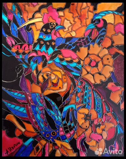 Картина на стекле в стиле модерн