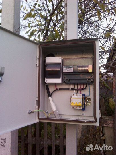 Установка опор леп, подключение домов 220/380 v