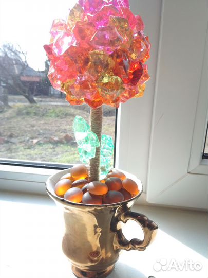 Цветок. Топиарий.Новогоднее украшение