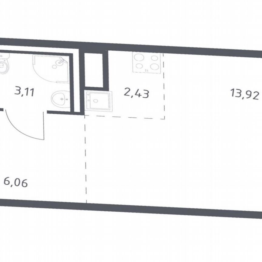 Квартира-студия, 25,5 м², 11/11 эт.